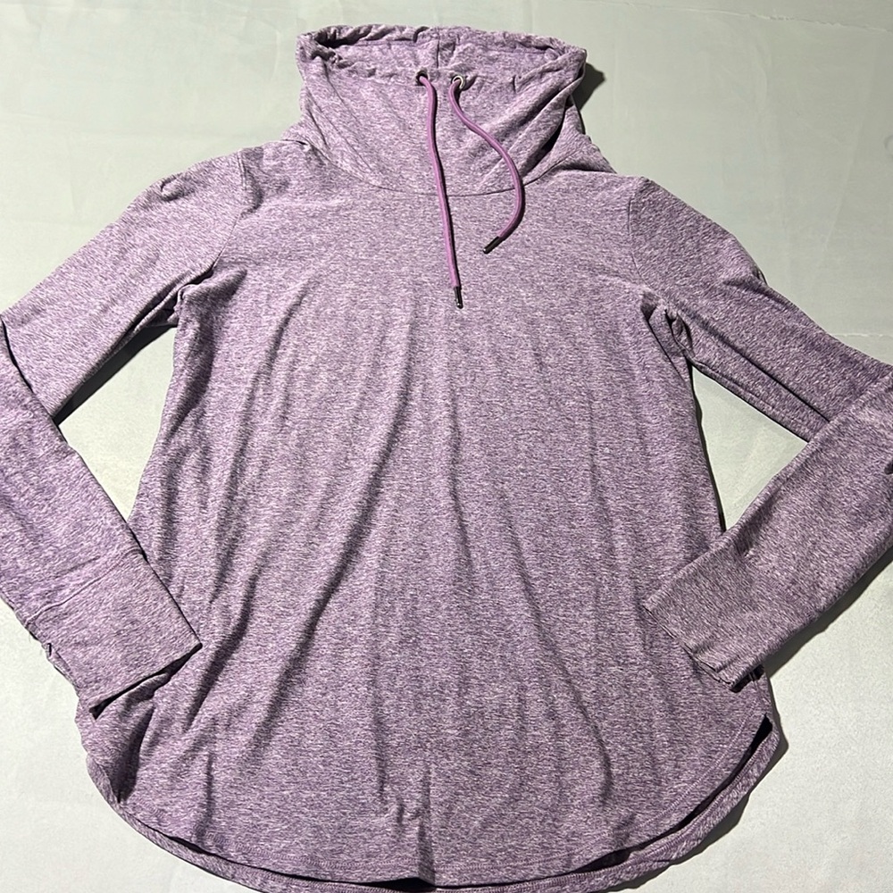 Purple market and spruce athleisure shirt size medium cowl neck